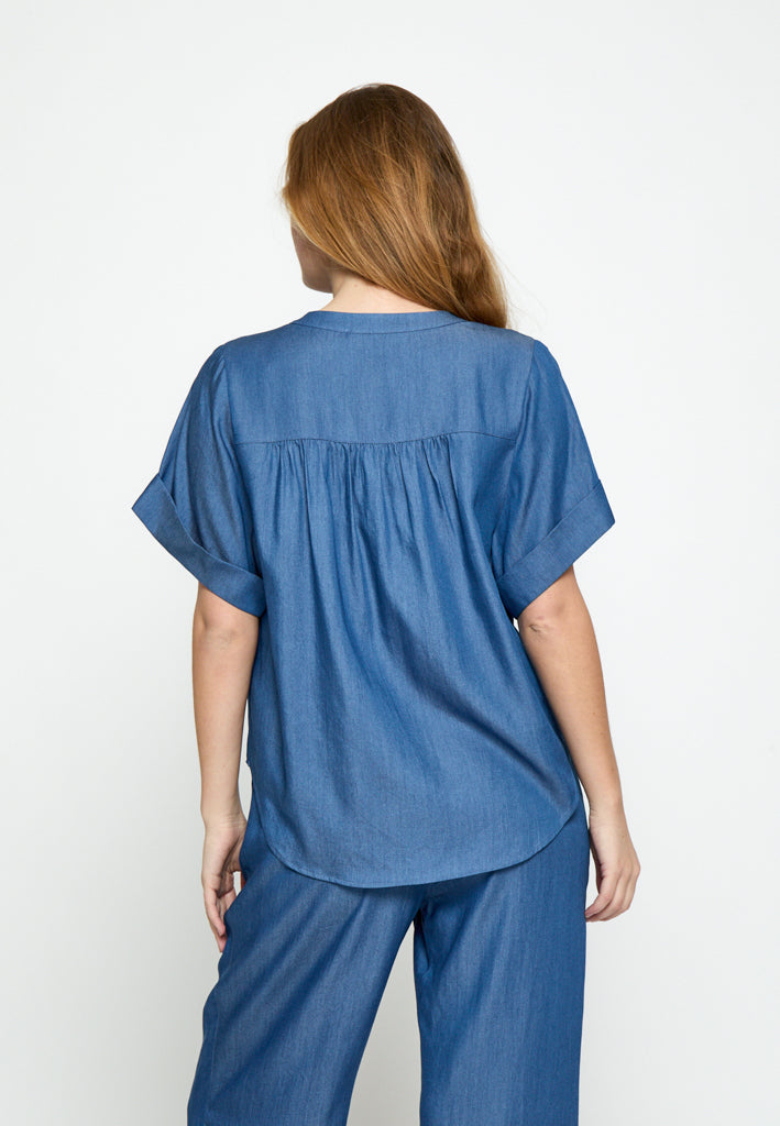 Minus MSMirja Blouse Blouse 9610P MID BLUE