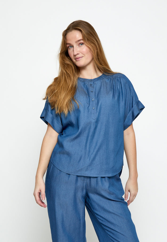 Minus MSMirja Blouse Blouse 9610P MID BLUE