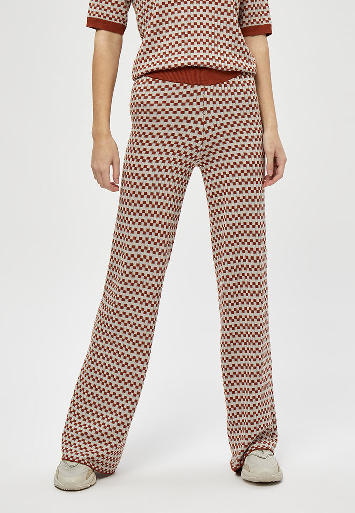 Minus MSMorrigan Knit Pants Pant 393C Desert Sand Checked