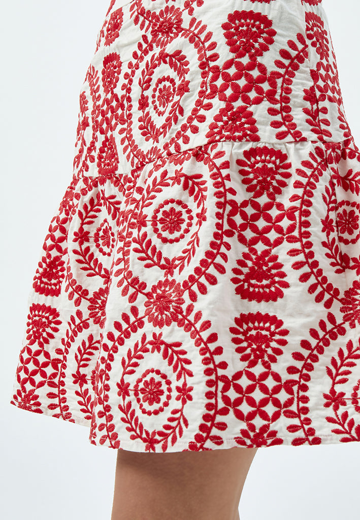Minus MSMusia Skirt Skirt 4084E Lollipop Red Embroidery