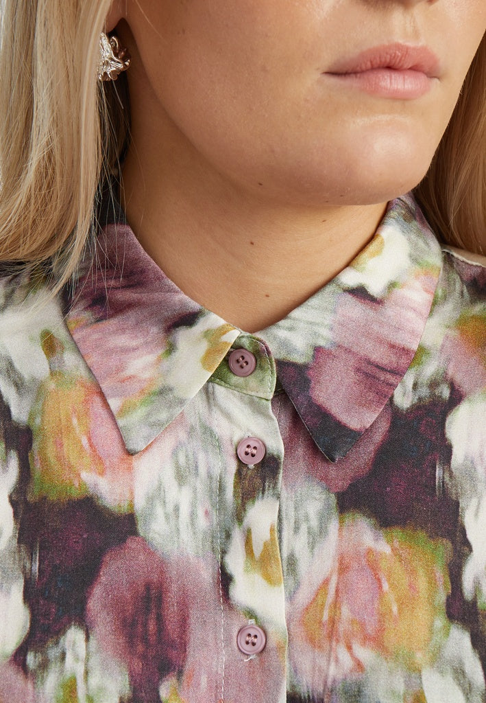 Minus MSNadia Shirt Top 4009P Andorra Red Print