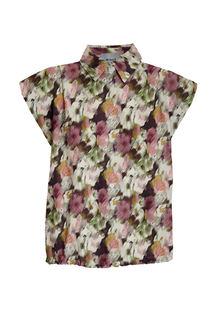 Minus MSNadia Shirt Top 4009P Andorra Red Print