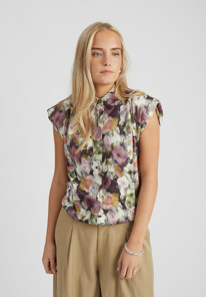 Minus MSNadia Shirt Top 4009P Andorra Red Print