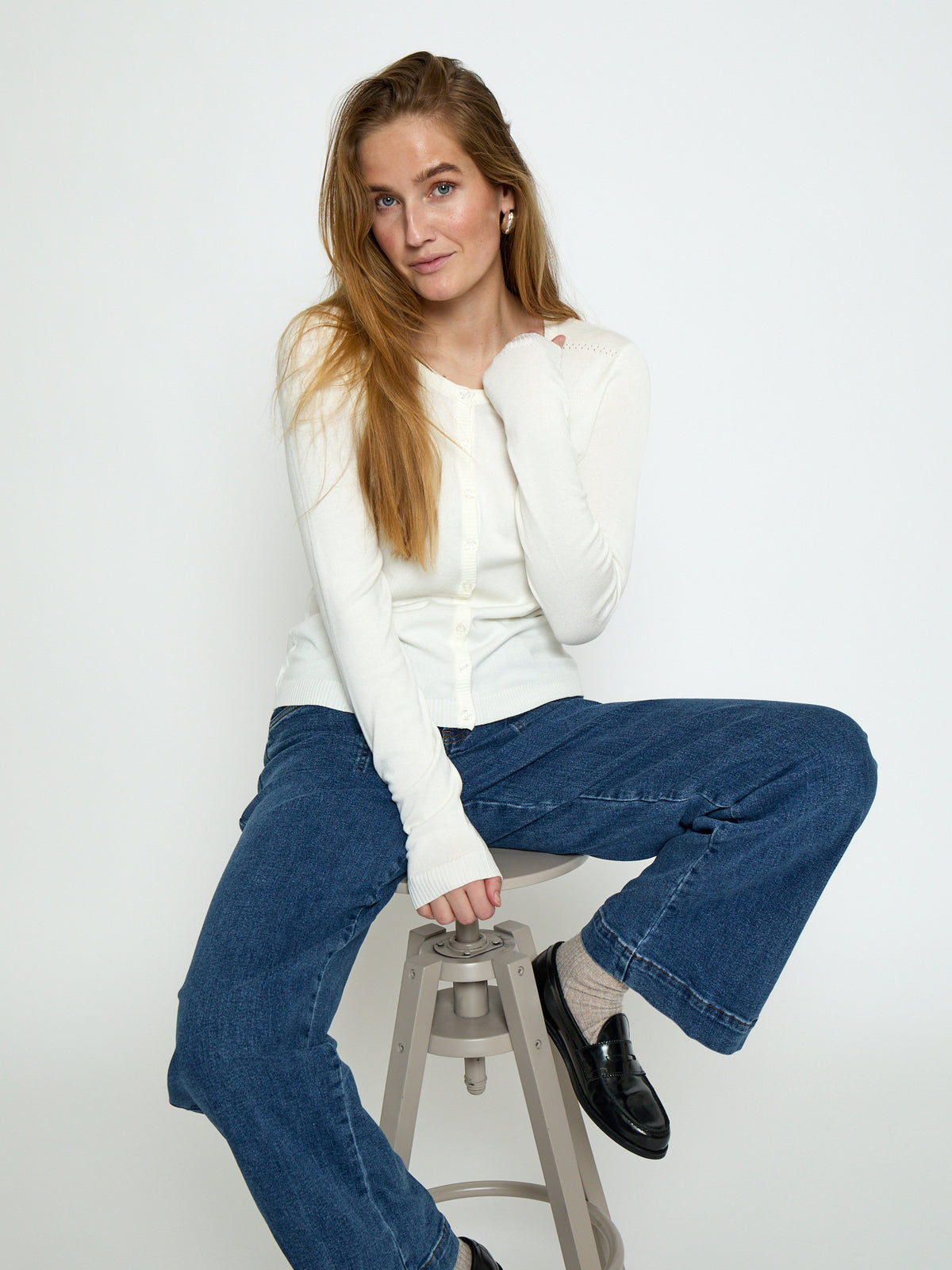 Minus MSNew Laura Cardigan Cardigans 220 Broken White
