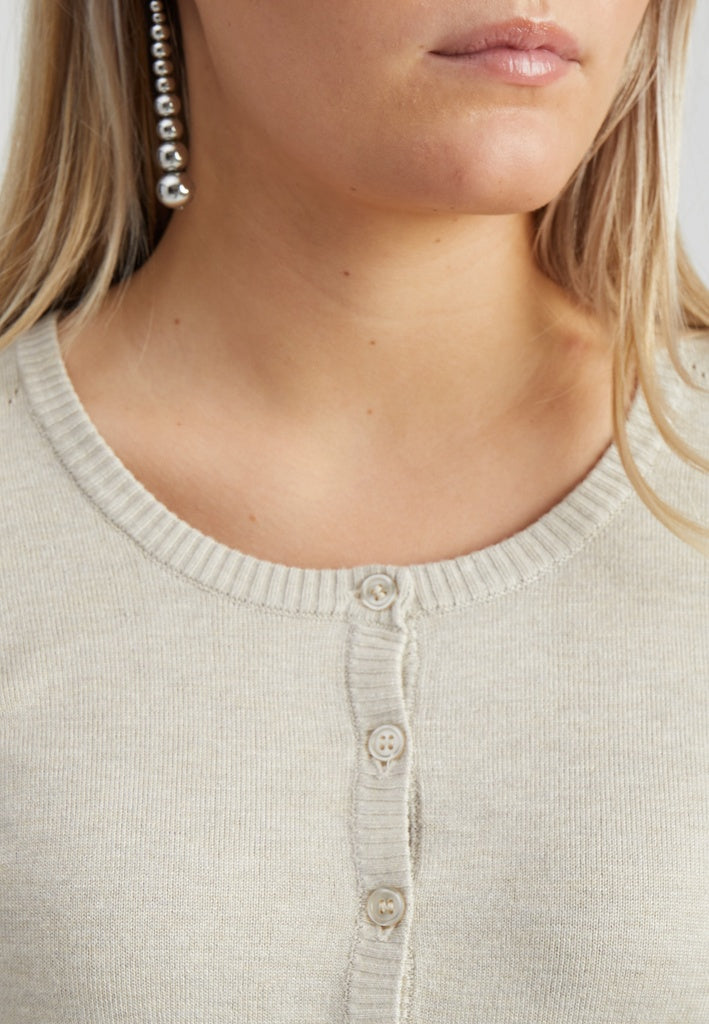 Minus MSNew Laura Cardigan Cardigans 9015M Sand Gray Melange
