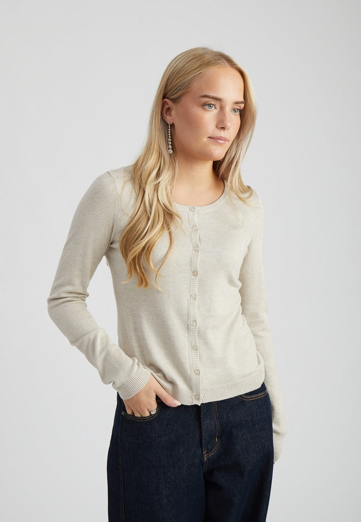 Minus MSNew Laura Cardigan Cardigans 9015M Sand Gray Melange