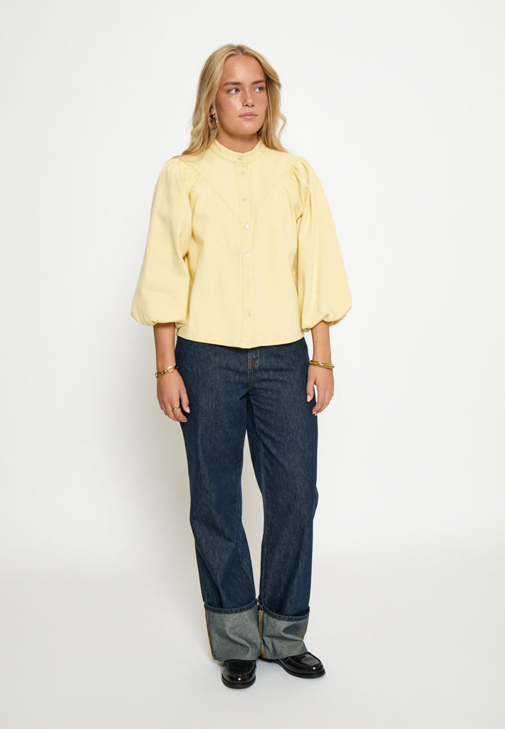 Minus MSNew Solene Denim Shirt Shirt 1004 Soft Yellow