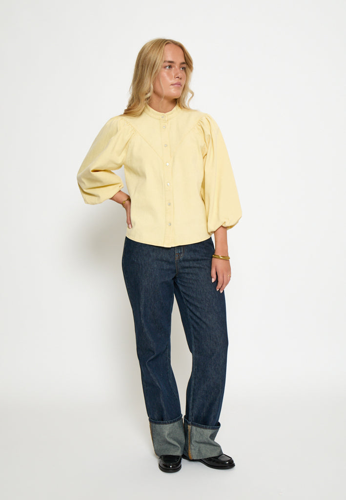 Minus MSNew Solene Denim Shirt Shirt 1004 Soft Yellow