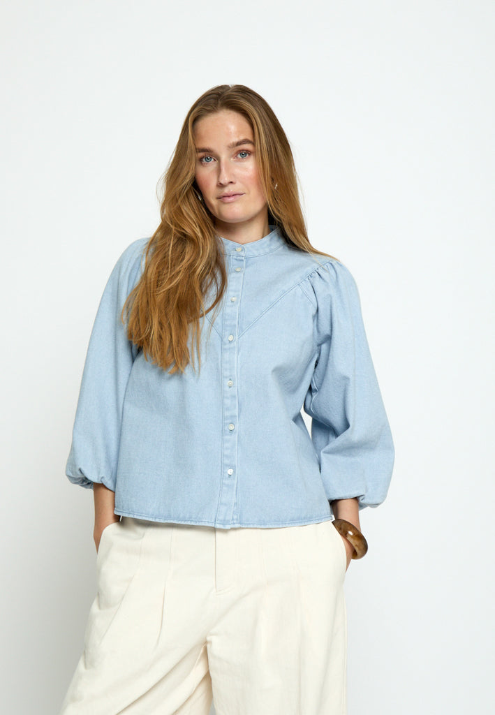Minus MSNew Solene Denim Shirt Shirt 2284 Skyway Blue