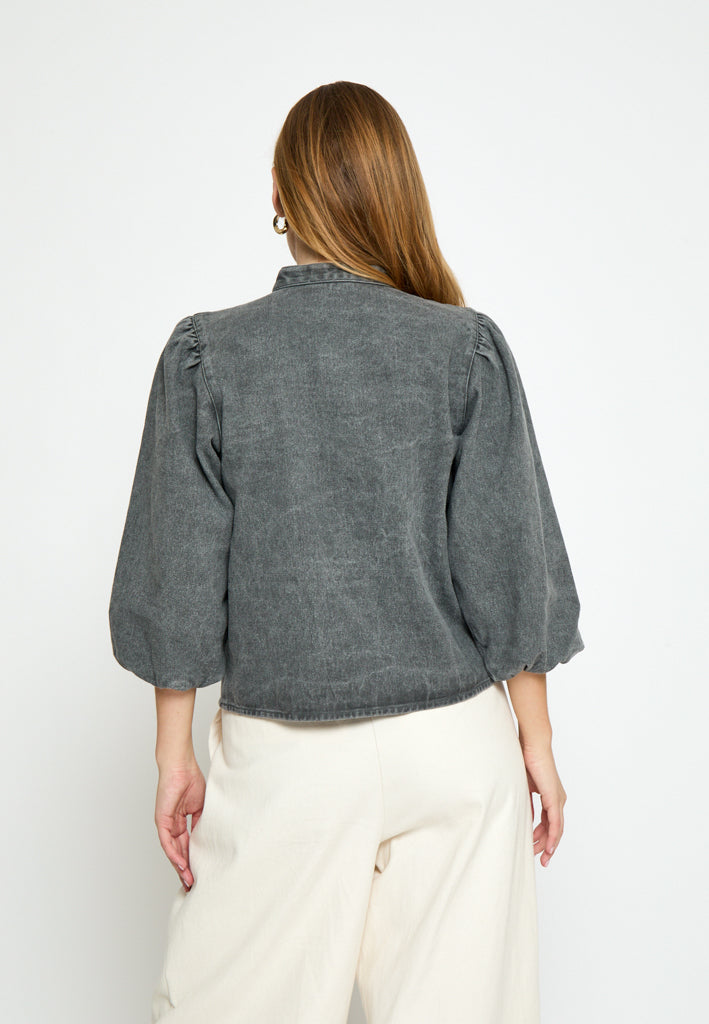 Minus MSNew Solene Denim Shirt Shirt 2325 LIGHT GREY