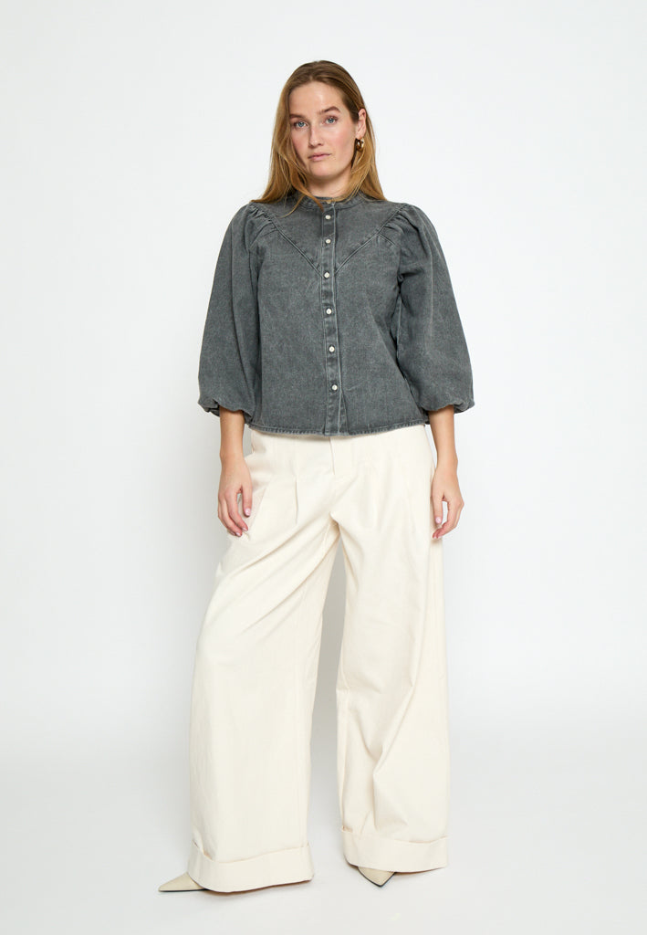 Minus MSNew Solene Denim Shirt Shirt 2325 LIGHT GREY