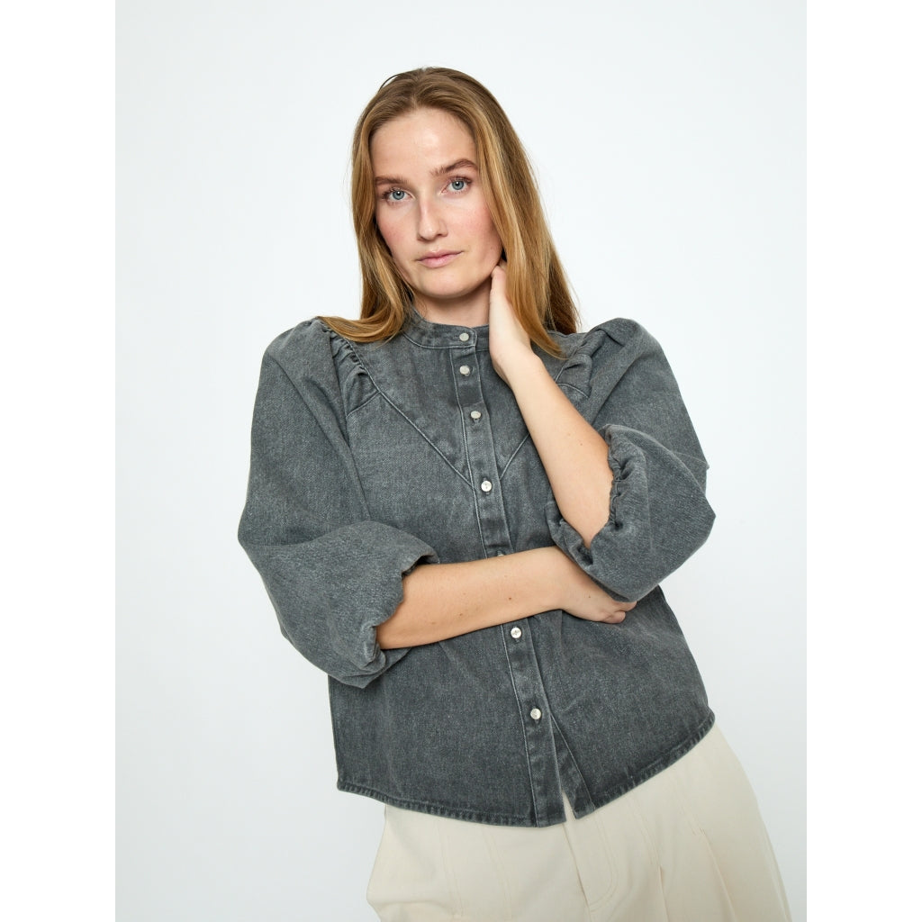 Minus MSNew Solene Denim Shirt Shirt 2325 LIGHT GREY