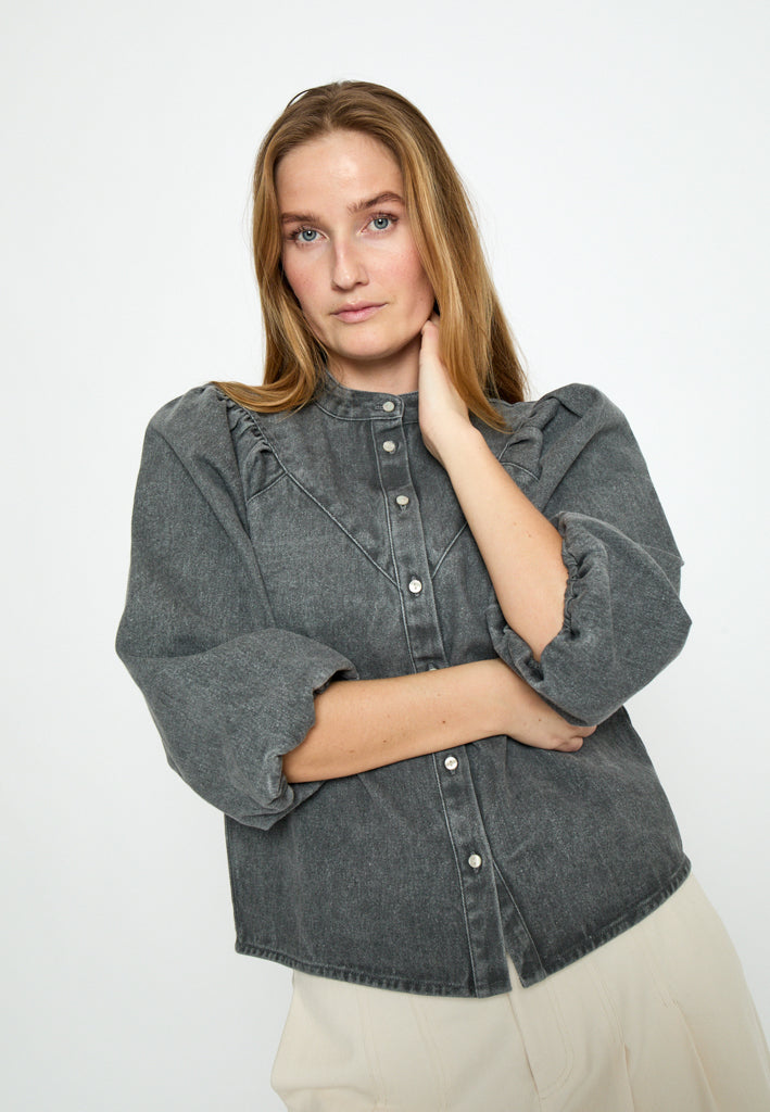 Minus MSNew Solene Denim Shirt Shirt 2325 LIGHT GREY