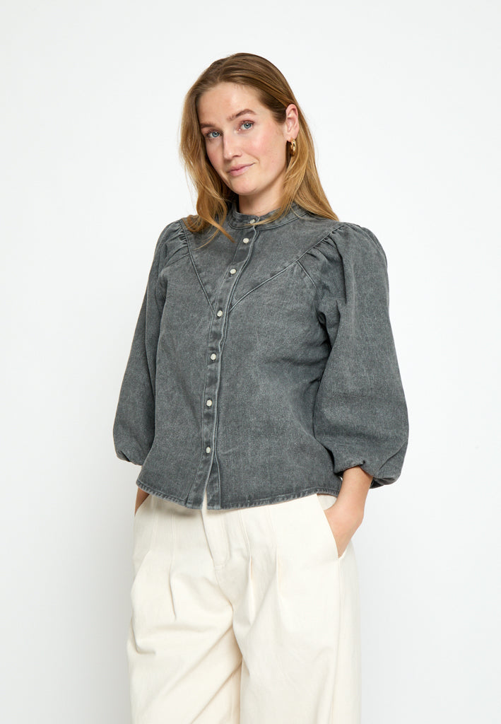 Minus MSNew Solene Denim Shirt Shirt 2325 LIGHT GREY