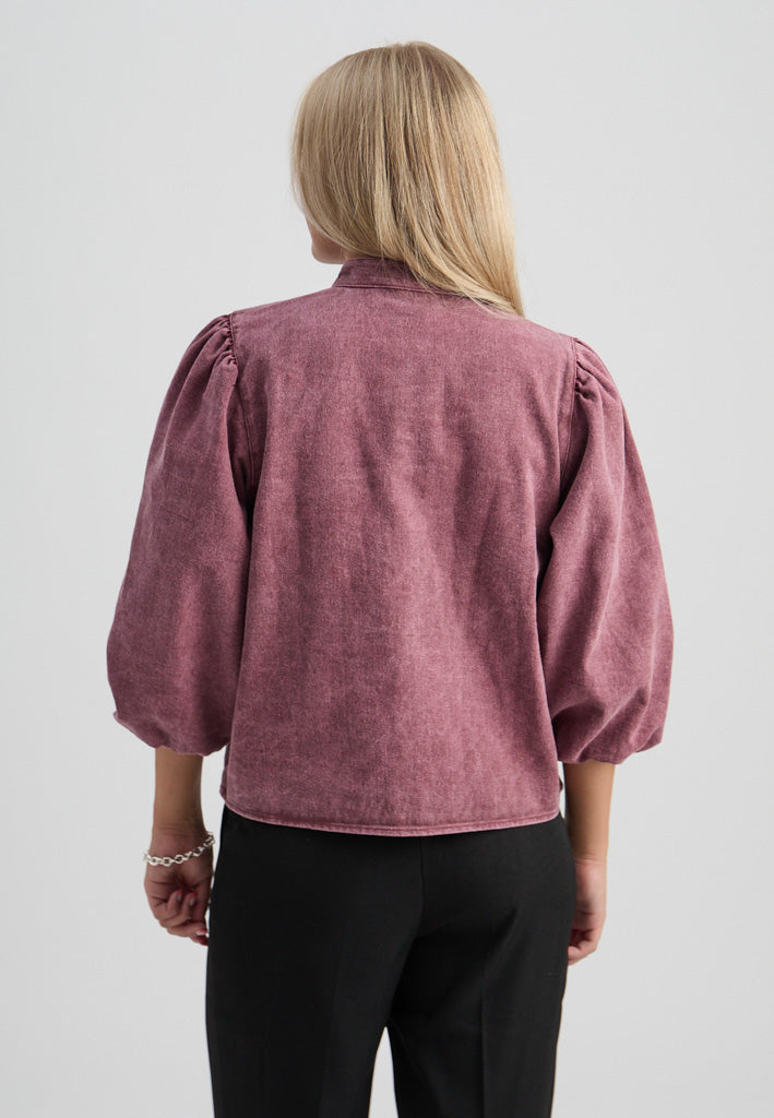Minus MSNew Solene Denim Shirt Shirt 4009 Andorra Red