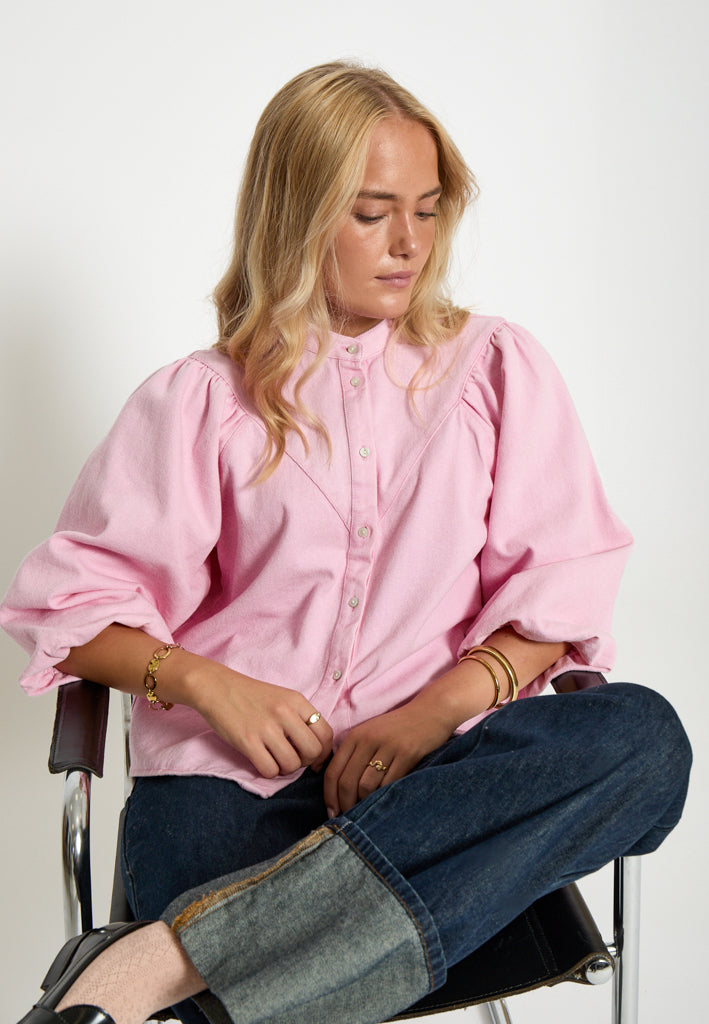 Minus MSNew Solene Denim Shirt Shirt 4019 Prism Pink