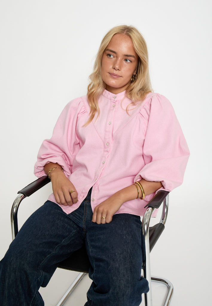 MSNew Solene Denim Shirt - Prism Pink