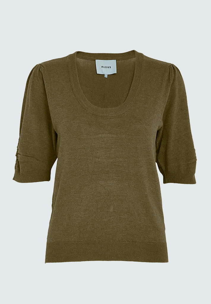 Minus MSPam Knit T-Shirt T-Shirt 3819M Gothic Olive Melange