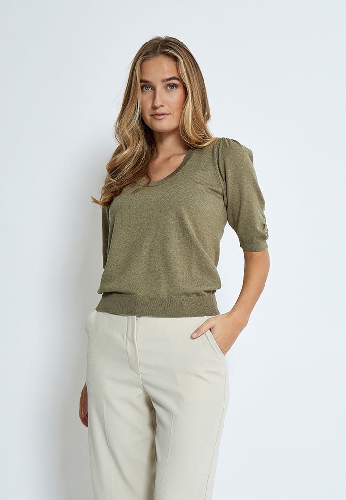 Minus MSPam Knit T-Shirt T-Shirt 3819M Gothic Olive Melange
