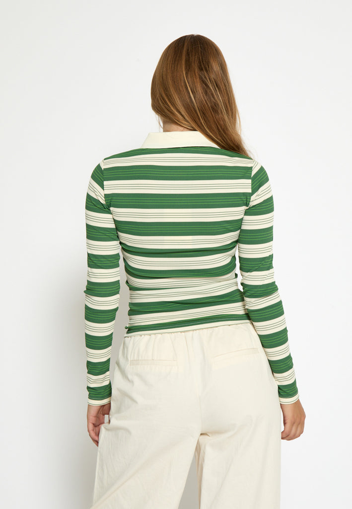 Minus MSPammie Long Sleeve T-Shirt T-Shirt 3835S Rifle Green Striped