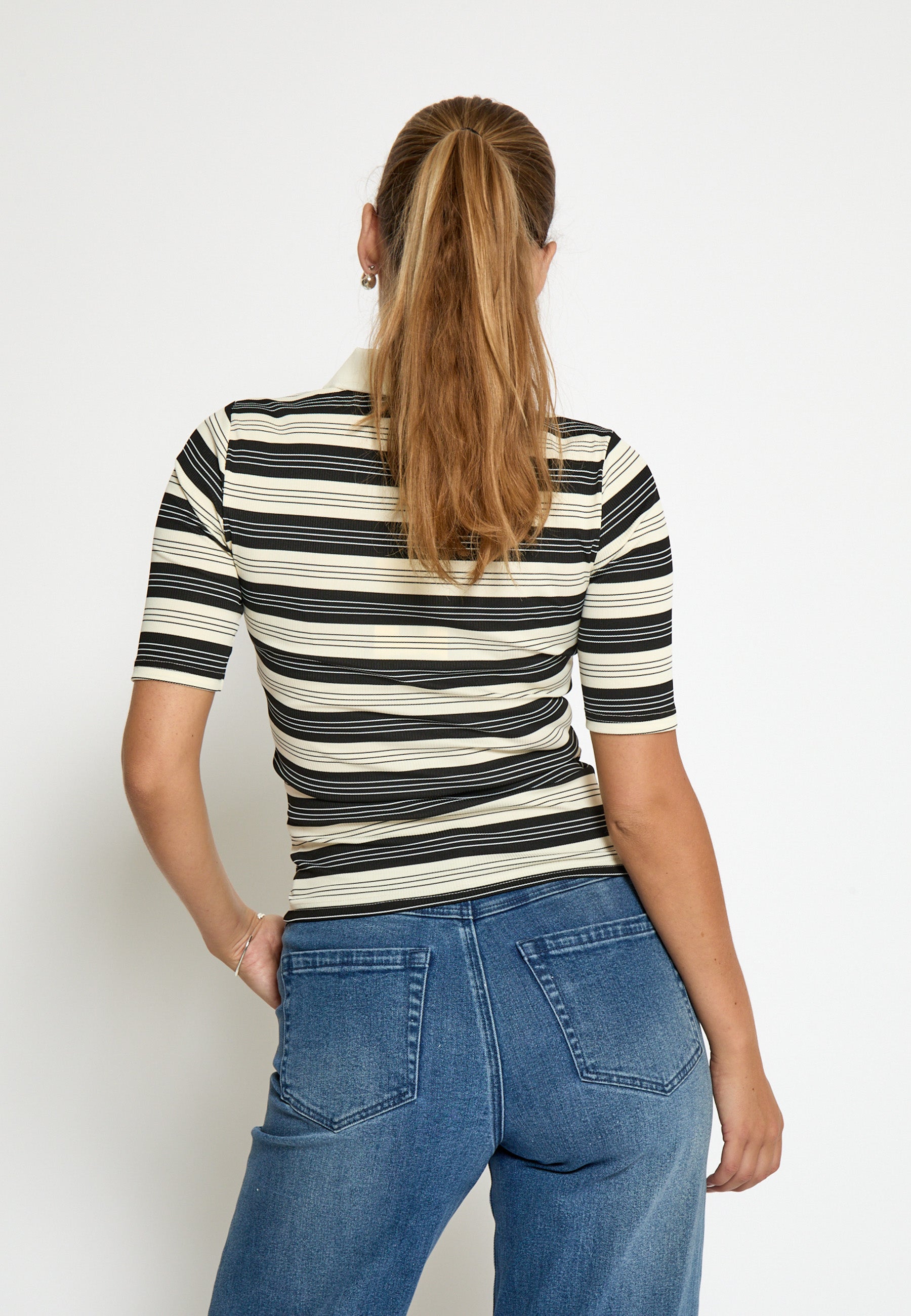 Minus MSPammie T-Shirt T-Shirt 100S Black Striped