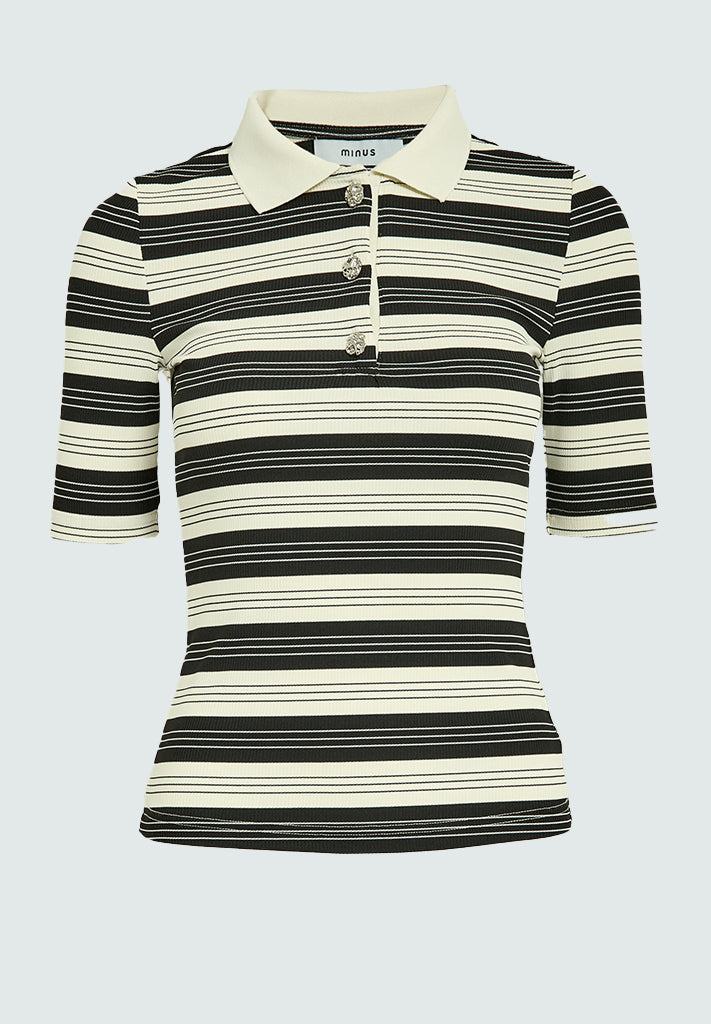 Minus MSPammie T-Shirt T-Shirt 100S Black Striped