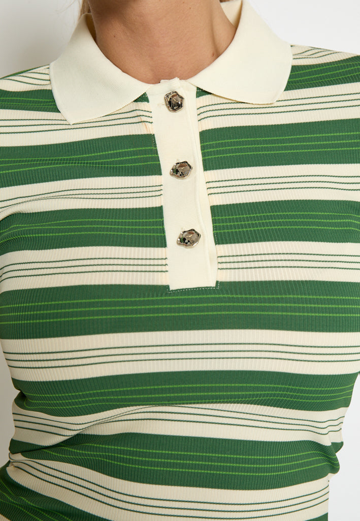 Minus MSPammie T-Shirt T-Shirt 3835S Rifle Green Striped