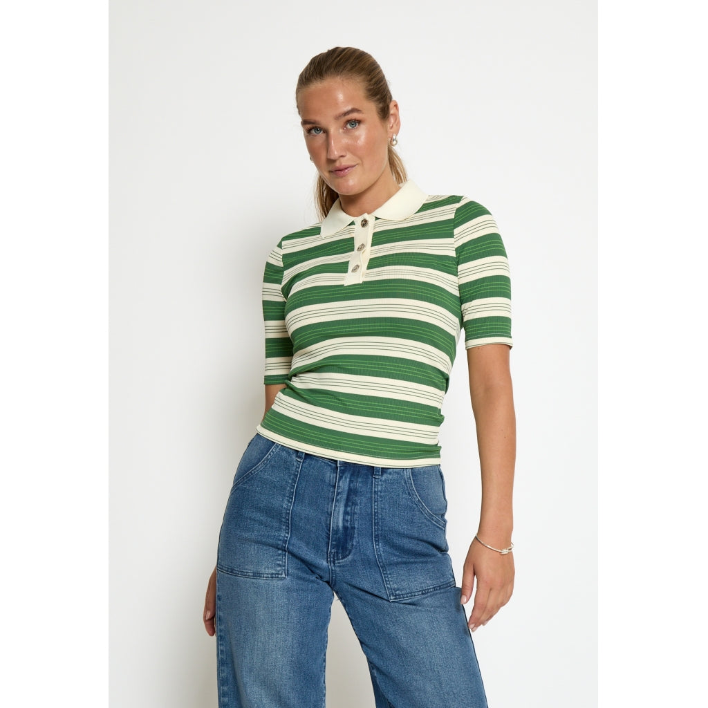 Minus MSPammie T-Shirt T-Shirt 3835S Rifle Green Striped