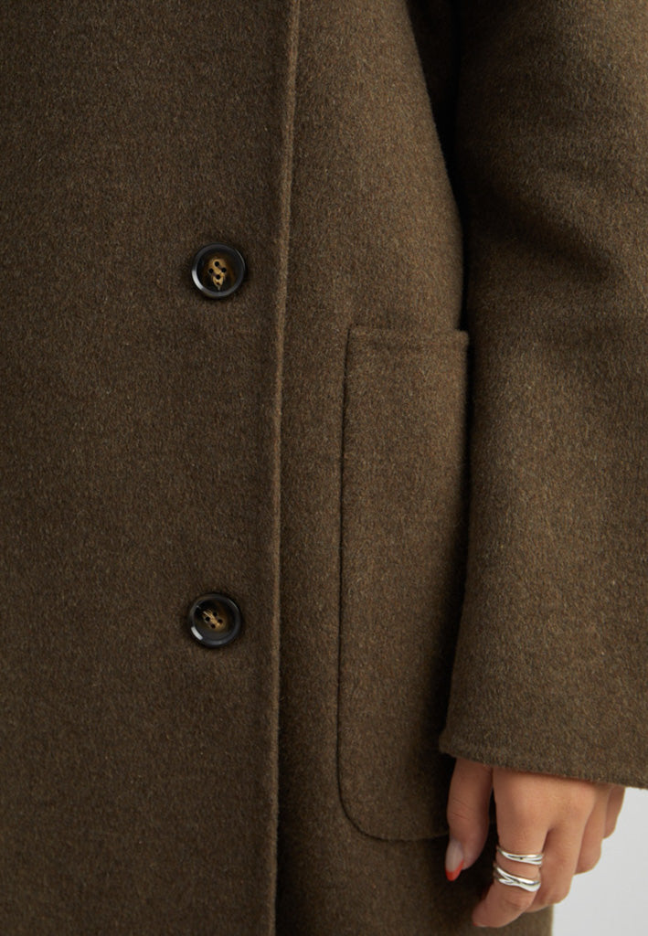 Minus MSPaula Coat Coat 5661M SLATE BROWN MEL