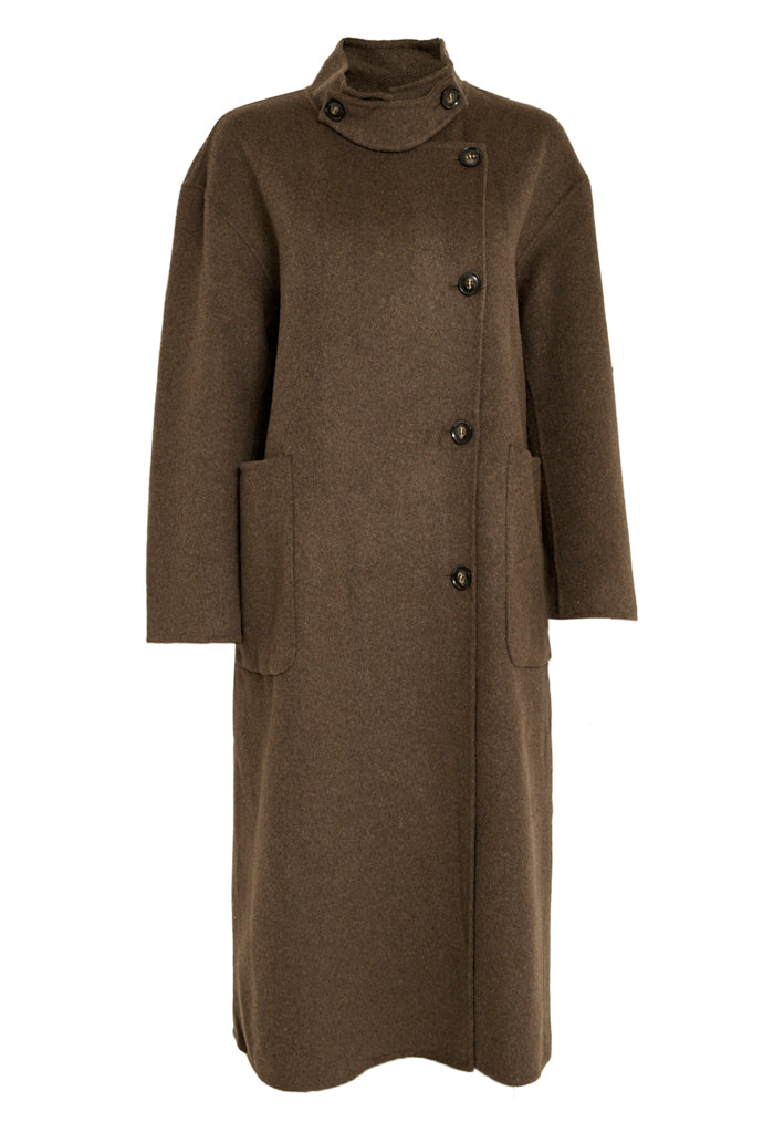 Minus MSPaula Coat Coat 5661M SLATE BROWN MEL
