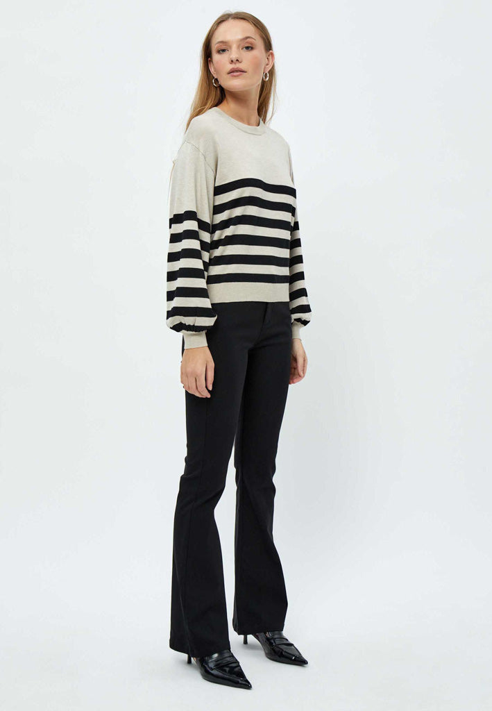 Minus MSPerla Knit Pullover Pullover 9015S Sand Gray Stripe