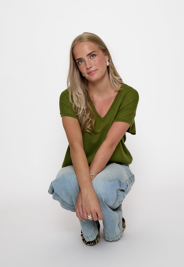 Minus MSPeyton Batsleeve Knit T-Shirt Pullover 3210 Cedar Green