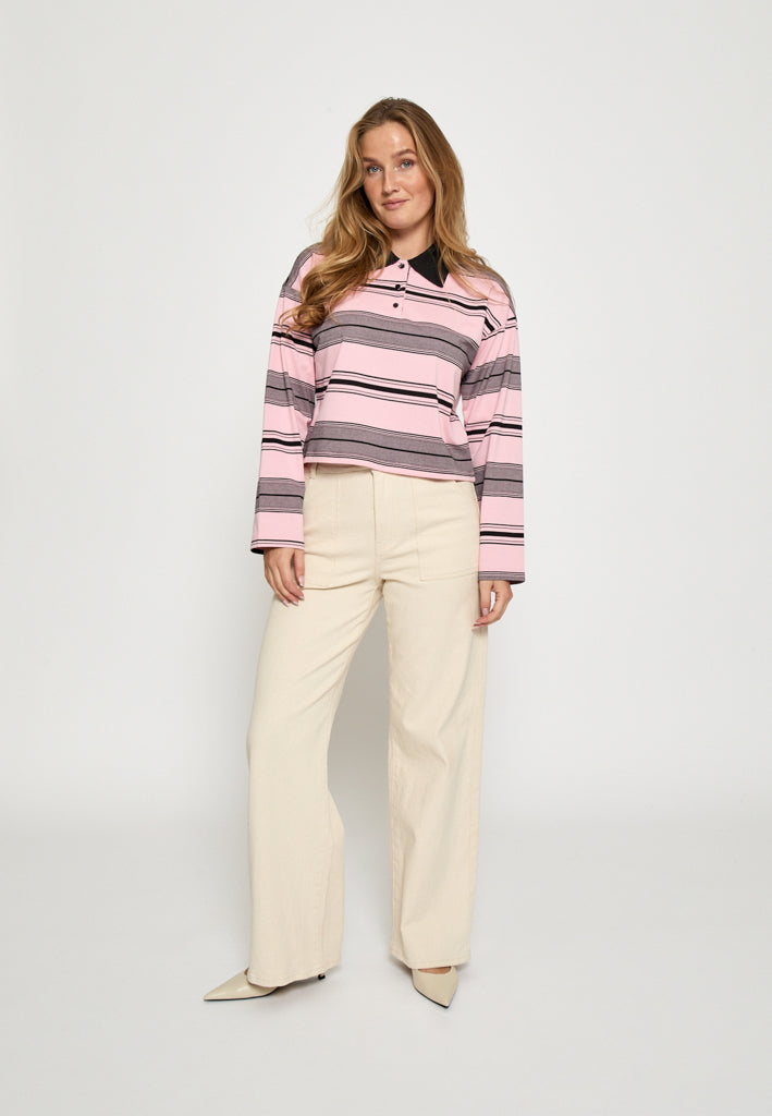 Minus MSRania Long Sleeve T-Shirt T-Shirt 4019S Prism Pink Stripe