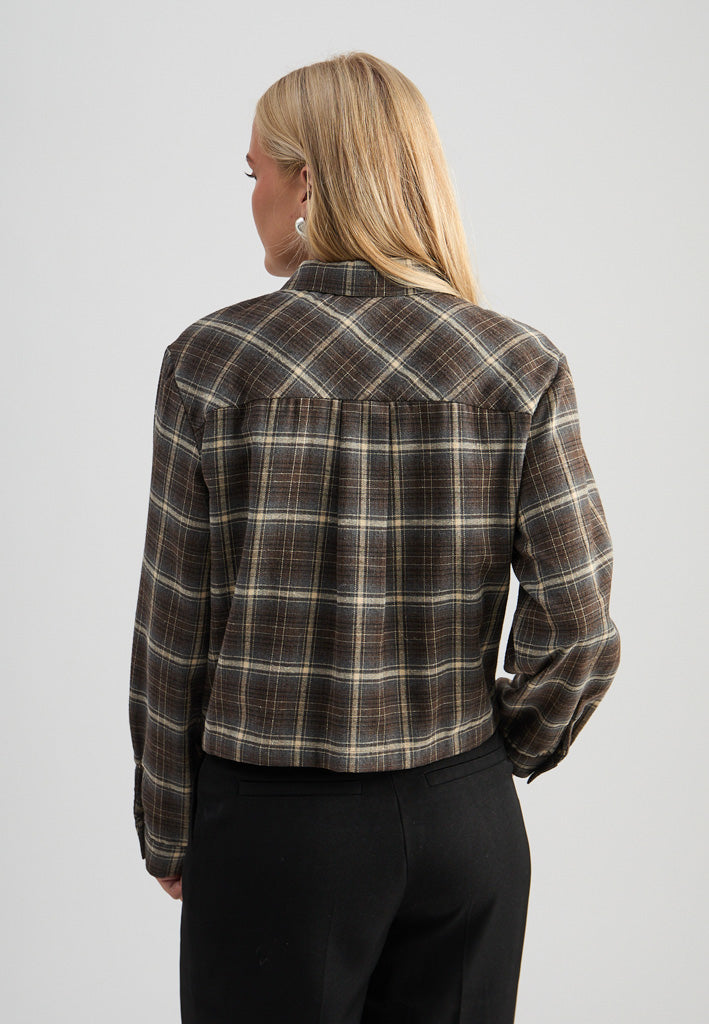 Minus MSRegine Shirt Shirt 3681C Tiramisu Checked
