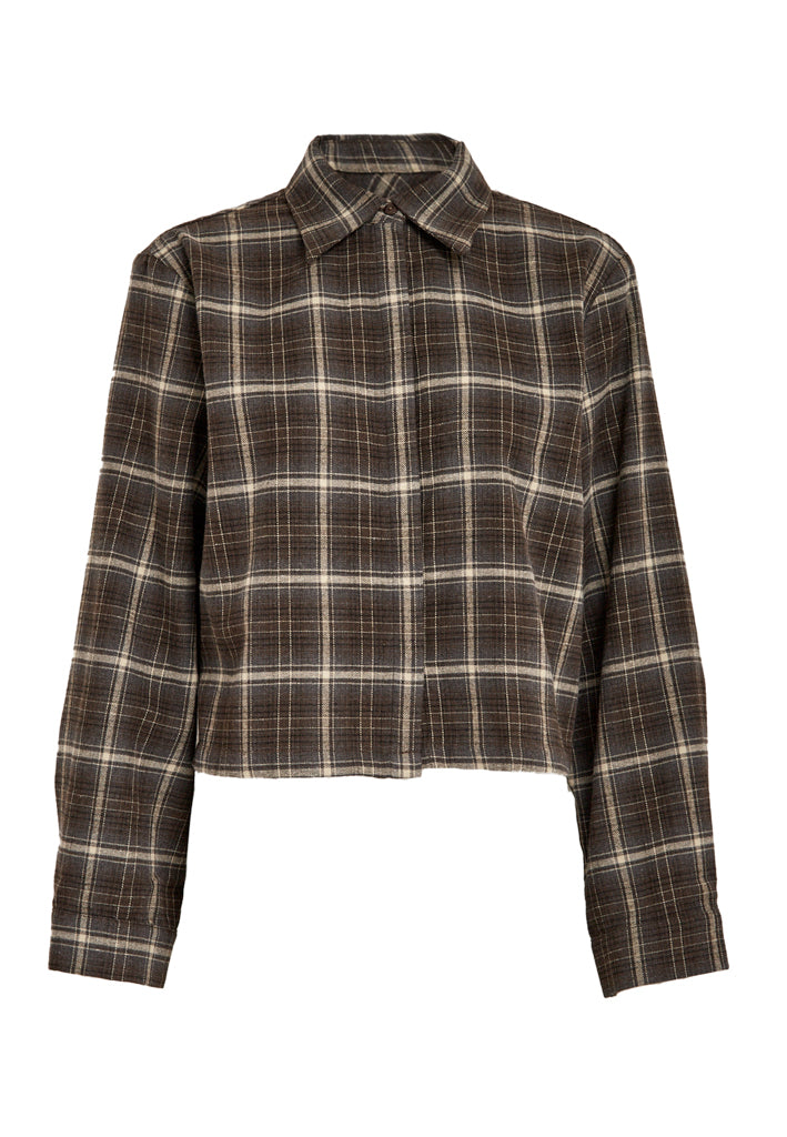 Minus MSRegine Shirt Shirt 3681C Tiramisu Checked