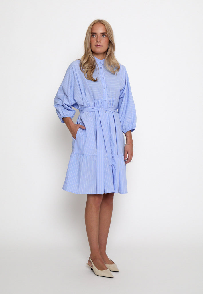 Minus MSRikke Dress Dress 2284S Skyway Blue Stripe