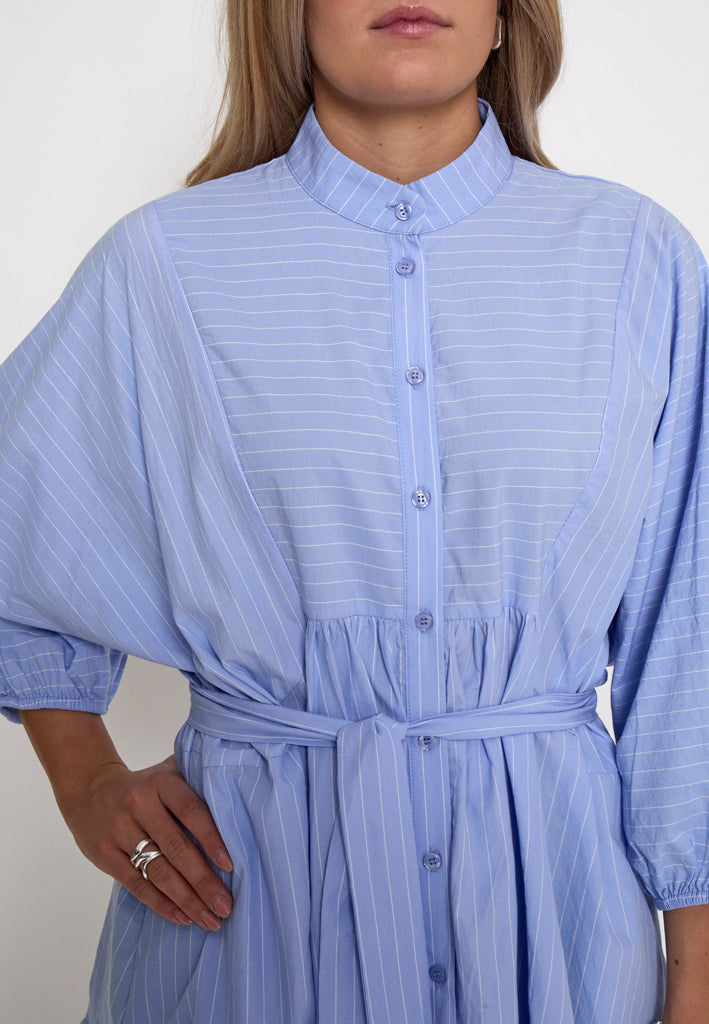 Minus MSRikke Dress Dress 2284S Skyway Blue Stripe