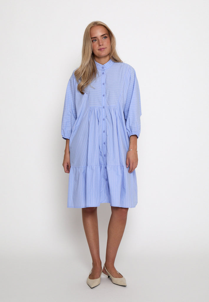 Minus MSRikke Dress Dress 2284S Skyway Blue Stripe