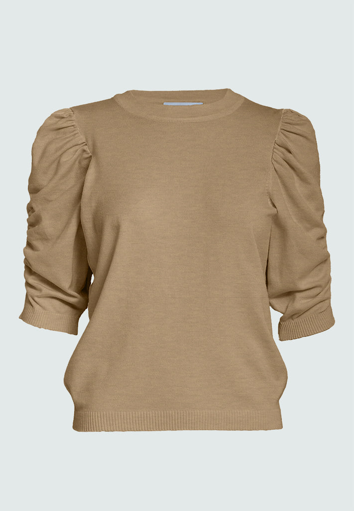 Minus MSSeana Knit T-Shirt T-Shirt 0312M Tan Melange