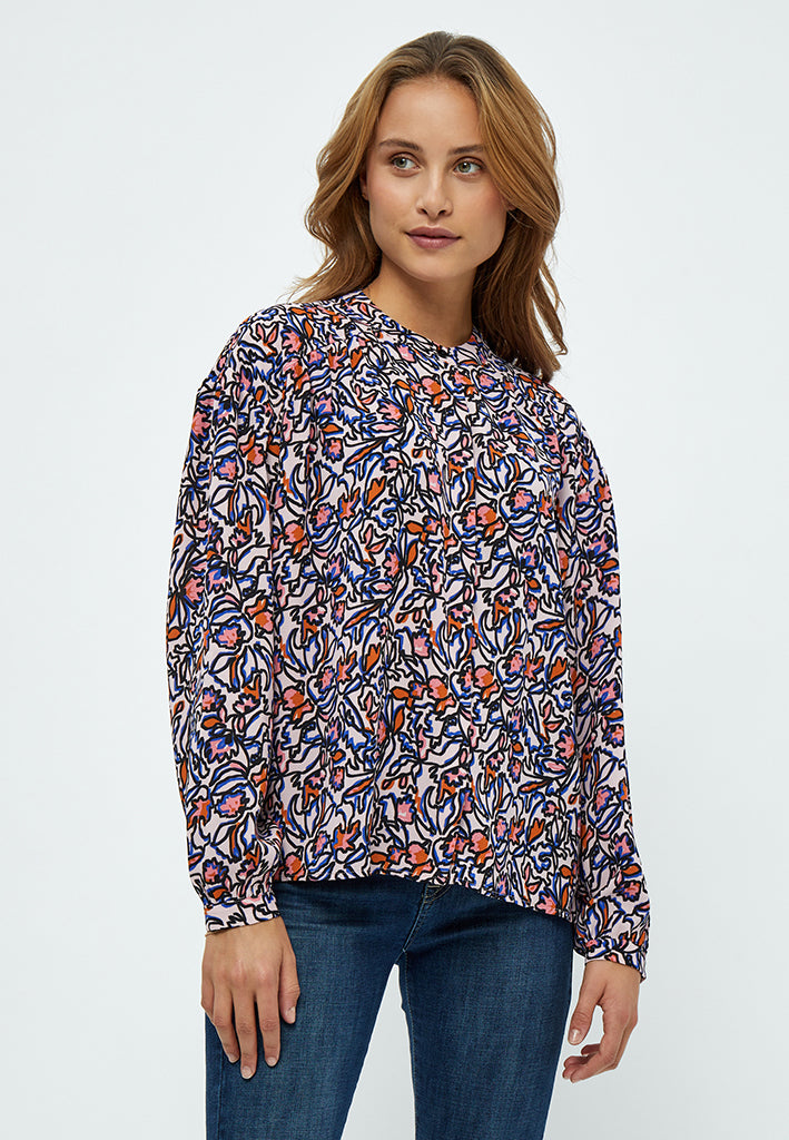 Minus MSSelia Shirt Shirt 4458P Ash Rose Print