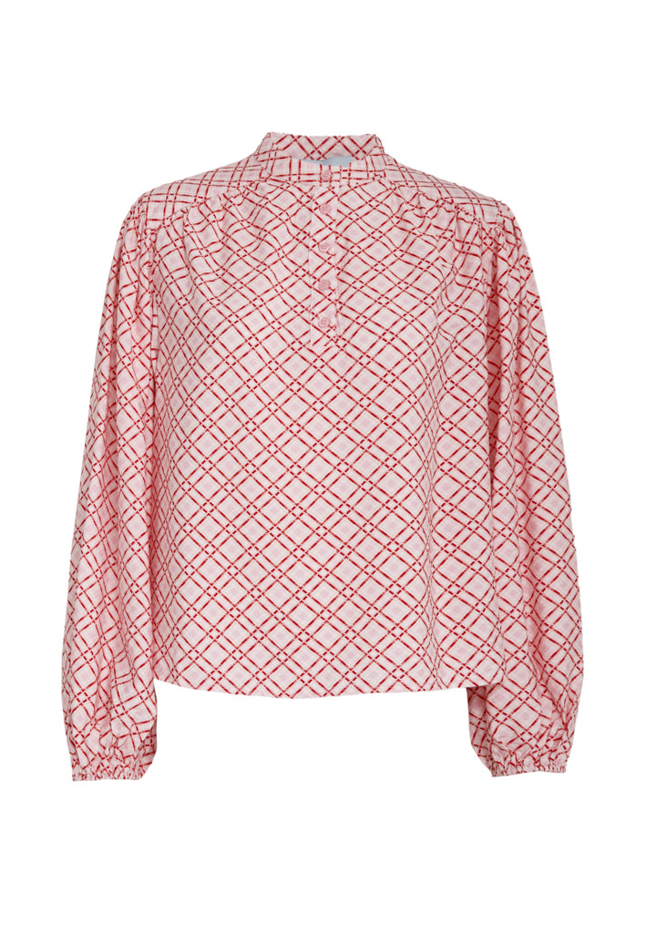 Minus MSSelvine Blouse Blouse 4019P Prism Pink Print