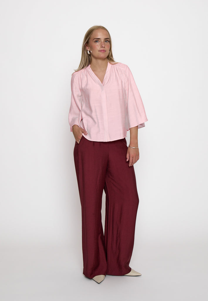 Minus MSSeria V-Neck Shirt Shirt 4036 CHERRY BLOSSOM