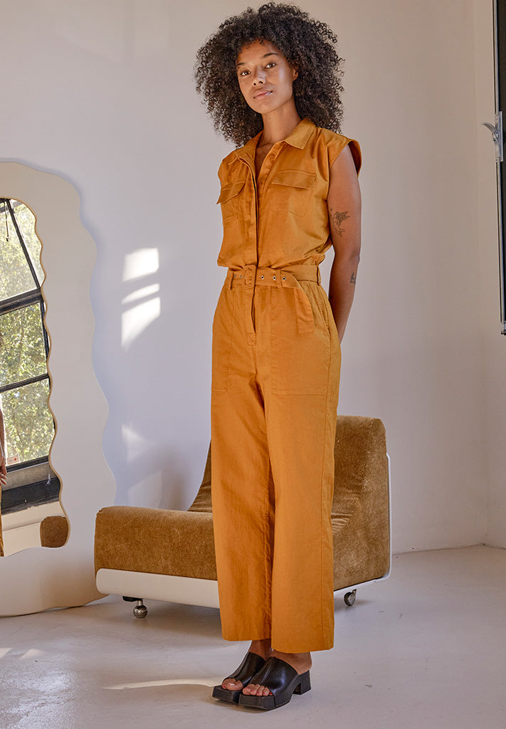 Minus MSShelba Linen Jumpsuit Jumpsuit 5440 Sun Baked Brown