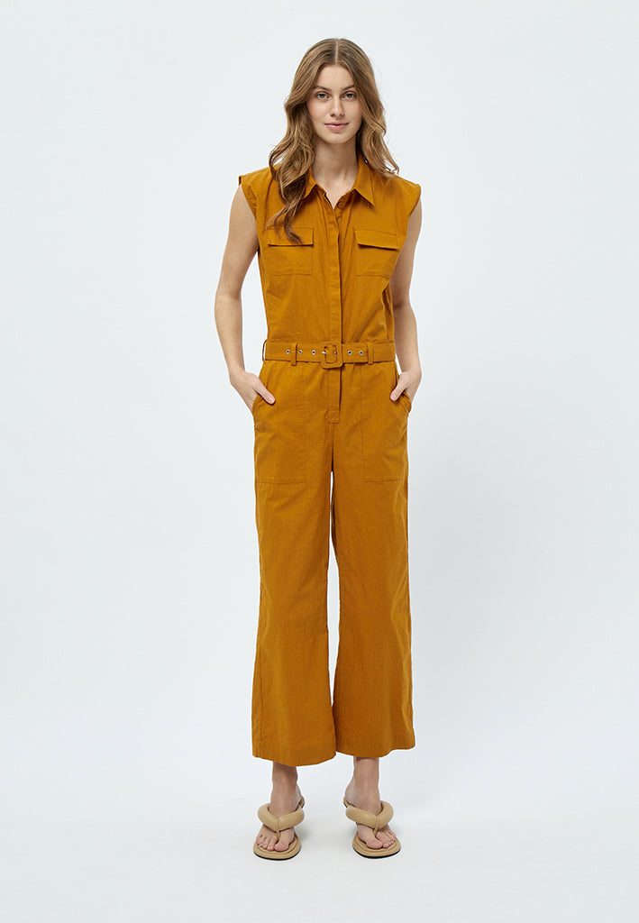 Minus MSShelba Linen Jumpsuit Jumpsuit 5440 Sun Baked Brown