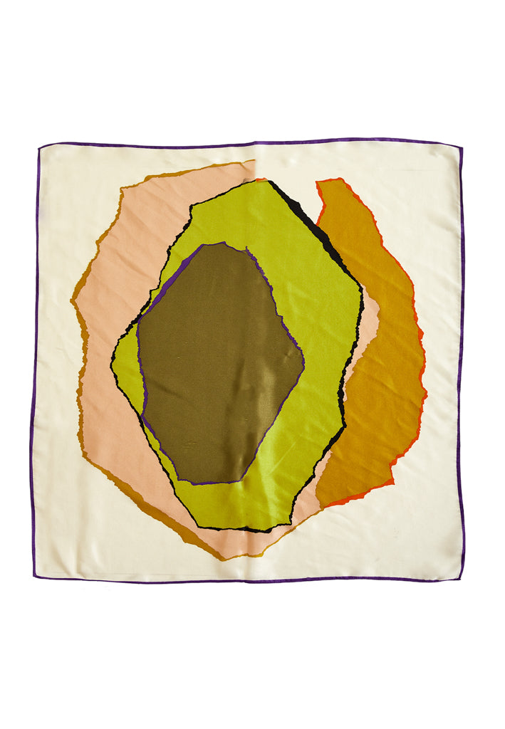 Minus MSSiri Silk Scarf Scarf 9002P Abstract Print