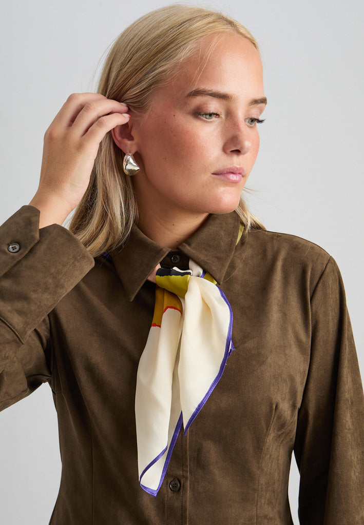 Minus MSSiri Silk Scarf Scarf 9002P Abstract Print