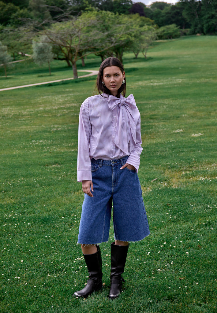 Minus MSSkye Shirt Shirt 4019S Prism Pink Stripe