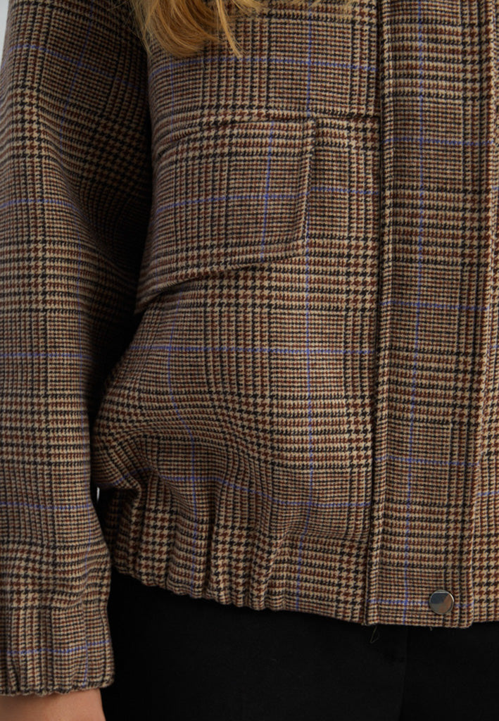 Minus MSSolay Jacket Jacket 3681C Tiramisu Checked