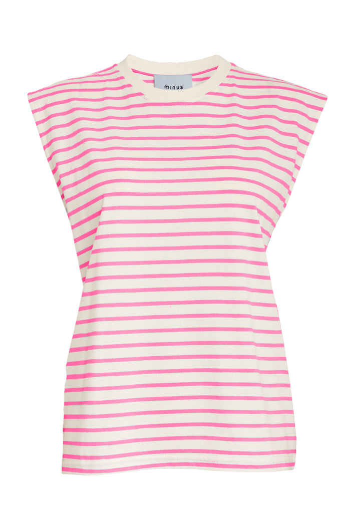 Minus MSTasina T-Shirt T-Shirt 4021S Fandango Pink Stripe