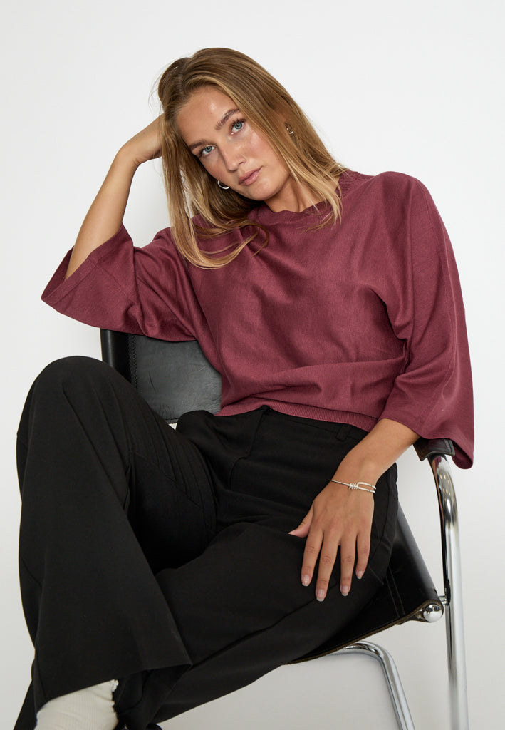 Minus MSTess Knit T-Shirt T-Shirt 4058 Roan Rouge